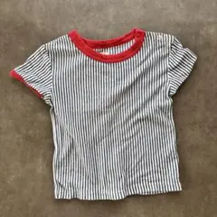 日本製ユナイテッドアローズグリーンレーベルリラクシングストライプTシャツ90cmのサムネイル