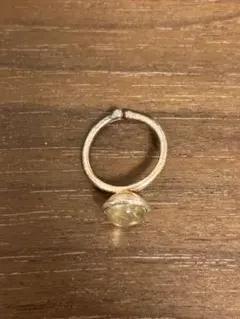 ビジュマム　クリアストーン シンプルリング