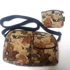 大和屋　RaviRavi テディベア柄 ショルダーバッグ コインケース付きのサムネイル