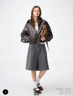 GU バミューダショートパンツ グレー　M