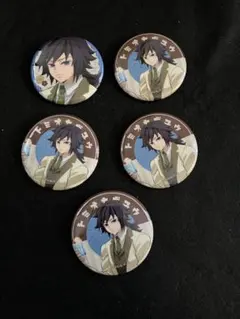 鬼滅の刃 AGF2024 純喫茶 グリッター缶バッチ 富岡義勇