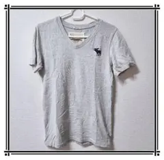 【Abercrombie&Fitch】レディース 半袖 Vネック グレー (S)