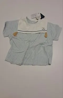 新品☆バースデイ☆cottoli☆セーラー襟ストライプシャツ☆木馬☆タッセル☆