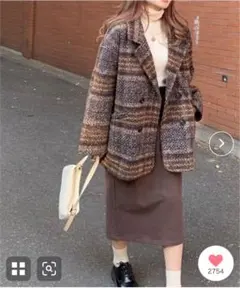 ソニョナラ　sona  ビンテージオーバーフィットチェックジャケット