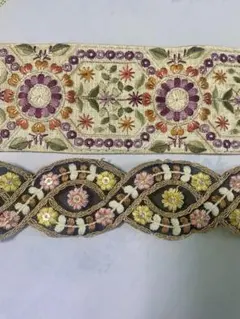 インド刺繍リボン　50cm×2本アソート☆