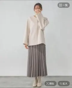 【美品】グローバルワーク オテラク/プリーツスカート 杢調 ブラウン モカ