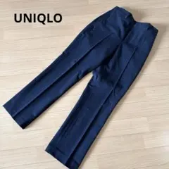 ⭕️UNIQLO ネイビー チェック柄 スラックス　Sサイズ