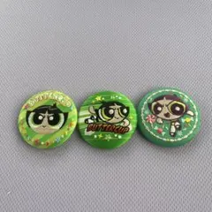 パワーパフガールズ　　バターカップ　刺繍缶バッジ３点