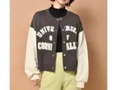 （42）RETRO GIRL ロゴ裏毛ショートブルゾン