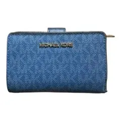 マイケルコースMICHAEL KORS 青 二つ折り財布
