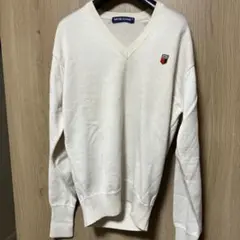 BAY HILL CLASSIC アイボリー Vネックセーター毛100