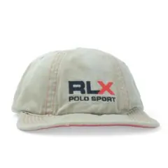 90s RLX POLO SPORT キャップ サンド/赤 台湾製