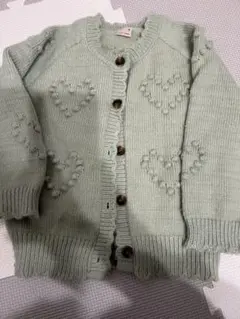petit main ハート模様カーディガン M 100cm〜110cm
