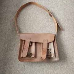レザー ショルダーバッグ ブラウン
