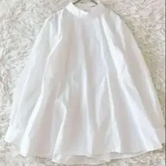 OPAQUE.CLIP 美品　ペプラム　ハイネックブラウスS