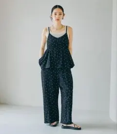 Lepsim サロペット オーバーオール ペプラムキャミサロペット