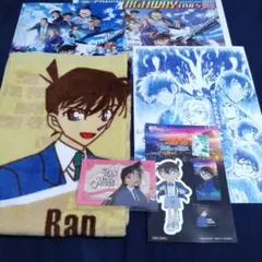 名探偵コナン　工藤新一　タオル　江戸川コナン　ステッカー　毛利蘭　限定品