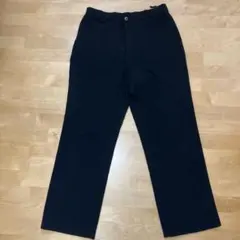 ブラック ワイドレッグスラックス