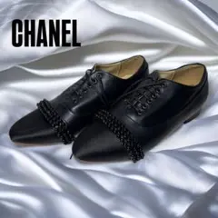 極美品！CHANEL♦︎レースアップシューズ/パテント/ココマーク