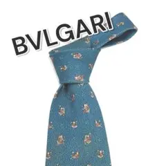 橋*様 71952 BVLGARI シルクネクタイ セブンフォールド製法　BCラのサムネイル