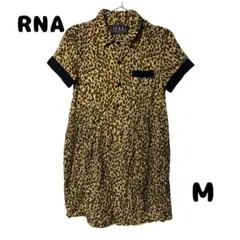 RNA レオパード柄 シャツワンピース M 半袖 ヒョウ柄 アニマル 総柄のサムネイル