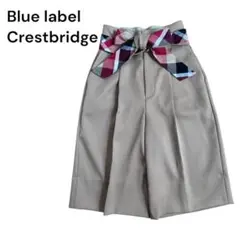 【美品】ブルーレーベル・クレストブリッジ チェックベルト付き キュロット 36