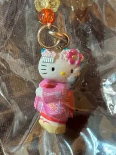 Hellokitty キティちゃん　根付け　平成　当時もの　京都限定　ストラップ