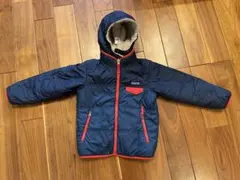 patagonia フード付きダウン ネイビー リバーシブル5T