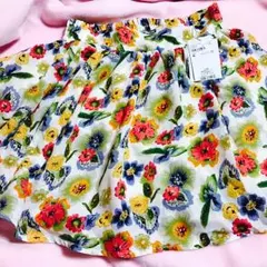 花柄フレアスカート