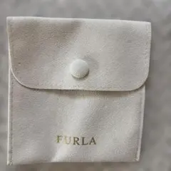 FURLA ポーチ スエード調 ベージュ