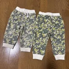 シューラルー迷彩、動物柄リブ編みワッフル生地のパンツ 、兄弟80、90センチ♡