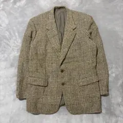 00's vintage ツイード テーラードジャケット チェック柄 ウール混のサムネイル