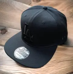 LA オールブラック スナップバック New Era 9FORTY