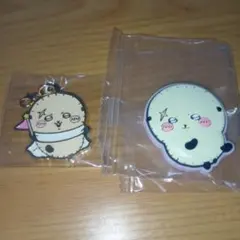 ラッコ ちいかわパークメタルチャームとガチャガチャマグネットのセット