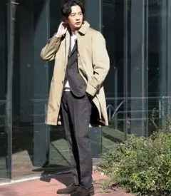 ビームスハート　BEAMS HEART ステンカラーコート　ベージュ