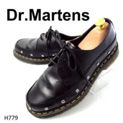 【美品】ドクターマーチン　1461スタッズ Ⅱ 3ホールシューズ　25 ブラック
