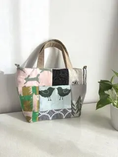 ミナペルホネン【両面】loloピンク＊トートバッグ＊ハンドメイド