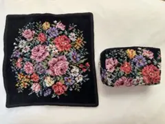 フラワー　ポーチ　ハンカチ