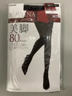 サブリナ　SABRINA　タイツ　80デニール　L-LLサイズ　ブラック