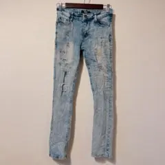GYDA(ジェイダ) ハイウエストウエストクロススキニーデニムパンツ S 