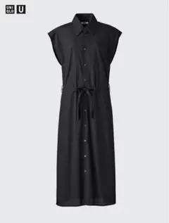 UNIQLO U 2025ss コットンシャツワンピース黒XL
