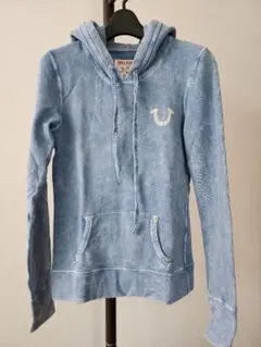TRUE RELIGION プルオーバー パーカー ライトブルー