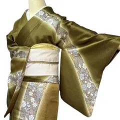 A90愛華 着物 訪問着　袷　辻ヶ花　正絹　美品