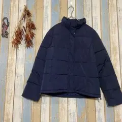 【GU 】ジーユー　ダウンジャケット 中綿　ネイビー　M