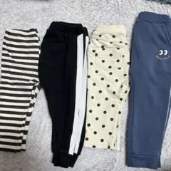 ボトムス4点セット（ストライプ・ドット柄・シンプル）