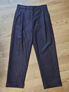 美品・イレブンティ ネイビー ストライプ カジュアルパンツ