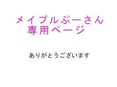メイプルぷー様専用ページ
