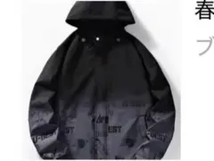 ナイロンジャケット フード付き 黒