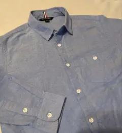 ライトブルーボタンダウンシャツ 長袖シャツ　140