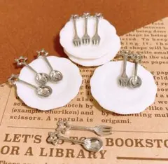 ミニチュア かわいい 星の形のスプーンとフォーク計10個 ドールハウス